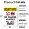 Signmission No Camera No Video With Symbol OSHA Security Notice Sign, Plastic, 18in W x 24in L, 2PK OS-2PACK-SN-P-1824-V-11720 - alternate 7